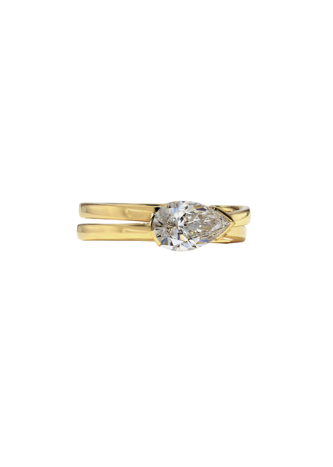 Pear Diamond Infinity Ring